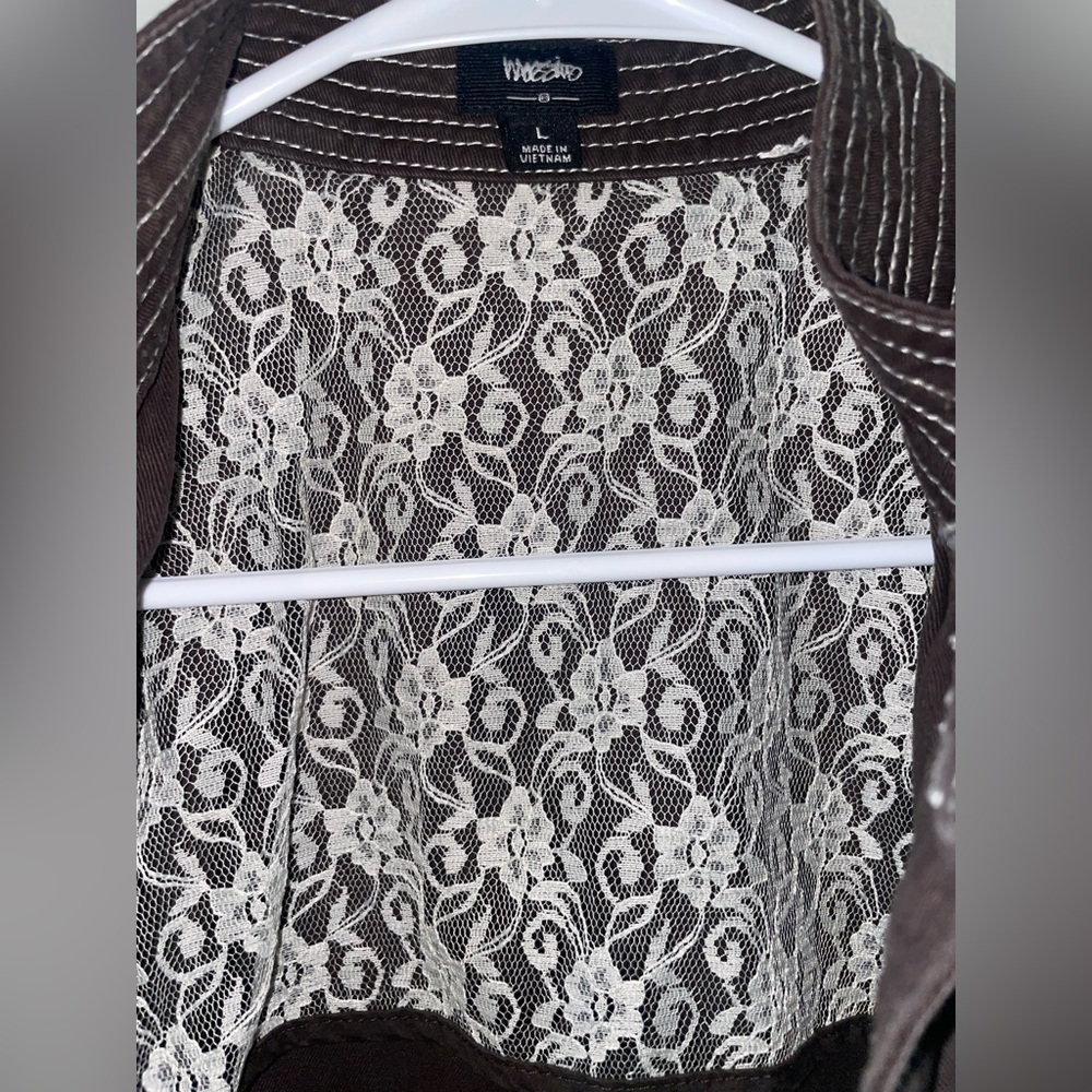 Y2k Large Mossimo Brown Jacket Statement Jacket - image 8